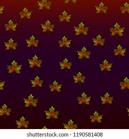 Autumn seamless pattern of maple leaves on a beautiful background