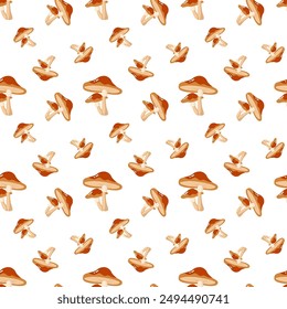 autumn seamless pattern with mashroom