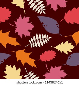 Autumn seamless pattern. nature background. Vector illustration