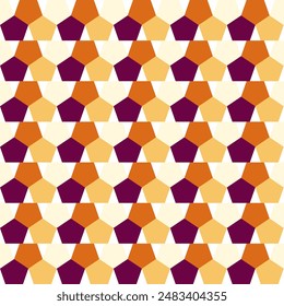 otoño patrón sin fisuras polígono 6 lados colores de otoño, ilustraciones Vector