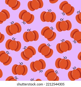 Autumn, seamless pattern with pumpkins