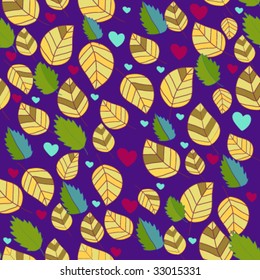 Autumn seamless pattern in vector