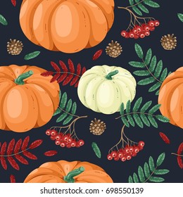 Autumn seamless pattern in vector