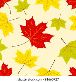 Autumn seamless pattern. Vector background.