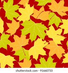 Autumn seamless pattern. Vector background.