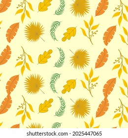 Autumn Seamless Pattern Vector Illustration Suitable for use as Background, Pillow, Tumbler, Decoration Etc