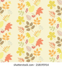 Autumn seamless pattern. Vector illustration
