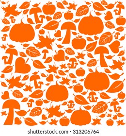 Autumn seamless pattern. Vector Illustration