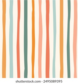 Patrón sin costuras de otoño con rayas de Vertical para estampados textiles, utensilios de cocina, mantel, toallas, Fondo de pantalla, papel de embalaje, etc. EPS 10