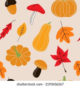 Autumn seamless pattern. Pattern for wrapping paper, textile and other design