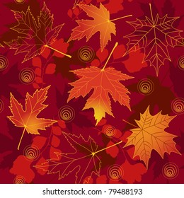 Autumn seamless. Vector illustration.