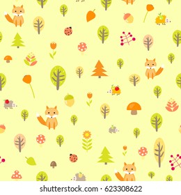 Autumn seamless vector pattern