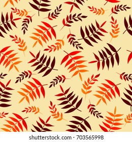 Autumn seamless vector pattern.Season background.