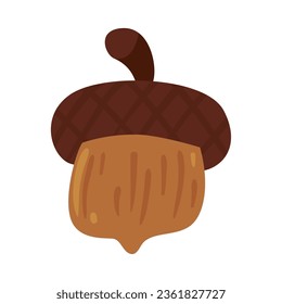 autumn season acorn icon isolated