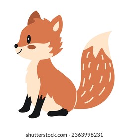 autumn season animal fox icon isolated