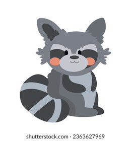 autumn season animal raccoon isolated icon