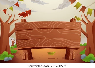 autumn season background for harvest poster design with copy space