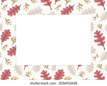Autumn season background with rectangle free space. Vector illustration