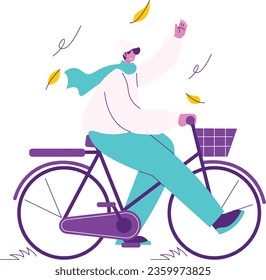 Autumn Season Bike Ride Boy