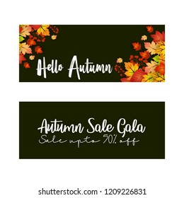 Autumn season brochure design vector 