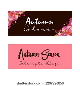 Autumn season brochure design vector 