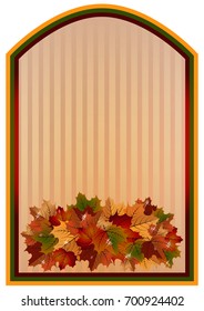 Autumn season card, vector illustration