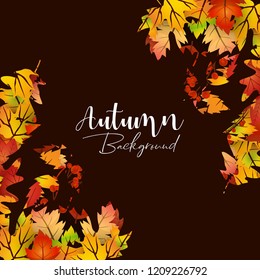 Autumn season design with dark background vector