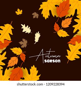 Autumn season design with dark background vector