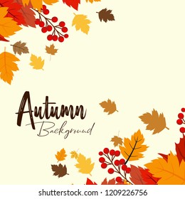 Autumn season design with light background vector