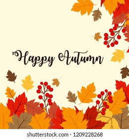 Autumn season design with light background vector