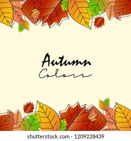 Autumn season design with light background vector