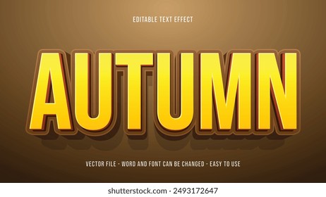 Autumn season editable text effect