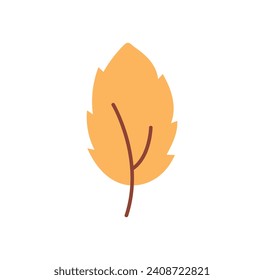 Autumn season element of colorful set. This image transforms an autumn leaf into a visual delight against a clean white backdrop. Vector illustration.