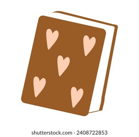 Autumn season element of colorful set. This artwork of book invites viewers to appreciate the harmony of literature and seasonal comfort through thoughtful design. Vector illustration.