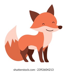 autumn season fox mascot isolated