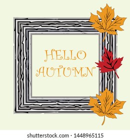 Autumn season  frame background  vector eps.10