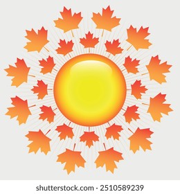 autumn season icon vector illustration design. Rays of the sun