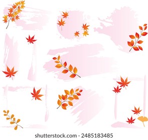 Autumn season natural flowers plant materials