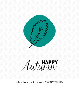 Autumn season with pattern background design vector 