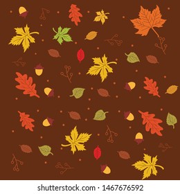 autumn season pattern background. - vector