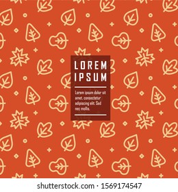 Autumn Season Pattern Background , Vector Illustrations.