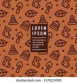 Autumn Season Pattern Background, Vector Illustrations.