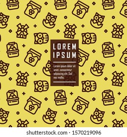 Autumn Season Pattern Background, Vector Illustrations.