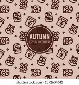 Autumn Season Pattern Background, Vector Illustrations.