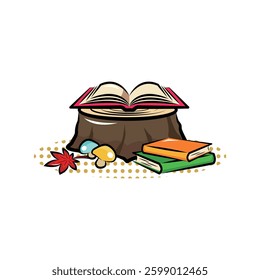 Autumn is the season for reading | Useful seasonal event materials series (Autumn) | Pop illustrations