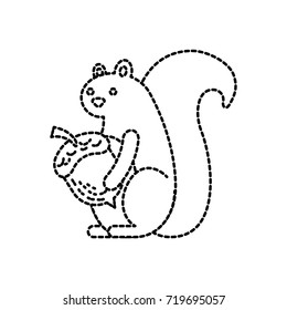 autumn season squirrel acorn nut forest