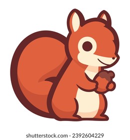 autumn season squirrel cartoon illustration