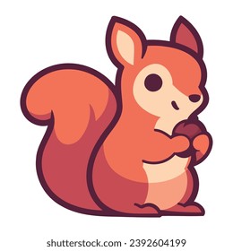 autumn season squirrel cute illustration isolated