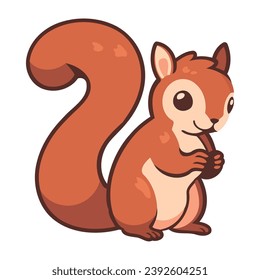 autumn season squirrel isolated design