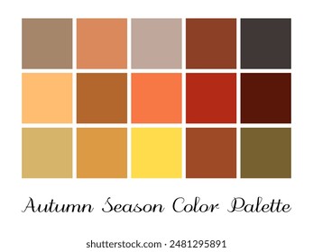 autumn season theme pastel palette color set include fifteen colors for modern minimalist design.